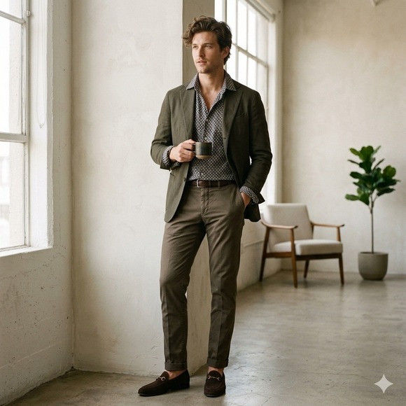 Suitsupply Porto Pants Mens 36 Brown Slim Fit Chino Trousers Dark Academia  NWT